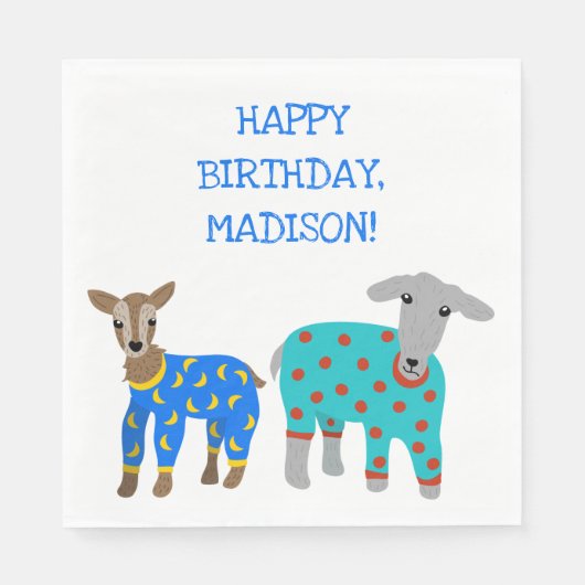 パジャマスキッズスランバーパーティー スタンダードランチョンナプキン (正面)