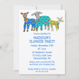 パジャマスキッズスランバーパーティー 招待状