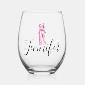 パジャマスプロセッコシックバチェロレッテサンキューユア ステムなしワイングラス (正面)