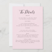 パジャマスプロセッコシックバチェロレッテ旅程 招待状 (裏面)