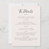 パジャマスプロセッコバラバチェロレッテの旅程 招待状 (裏面)