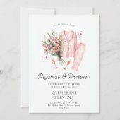 パジャマスプロセッコワイルドフラワーバチェロレッテの旅程 招待状 (正面)