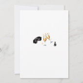 パジャマスプロセッコPJパーティーはっきりしたサッシー30歳の誕生日 招待状 (裏面)