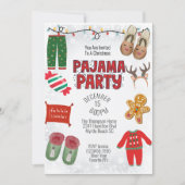 パジャマスリーポバークリスマスパーティー 招待状 (正面)