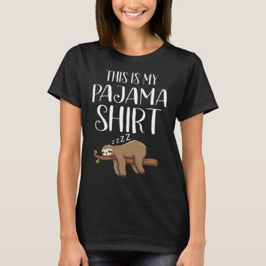 パジャマスロースTシャツ 面白い寝具ギフト Tシャツ (正面)