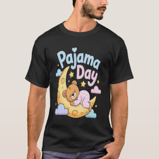 パジャマデースクール精神週間のクマ寝坊先生S Tシャツ