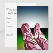 パジャマパークパーティの招待状:岩相 招待状 (正面/裏面)