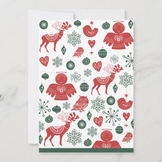 パジャマパーティの招待状大人のための北欧の冬 招待状 (裏面)