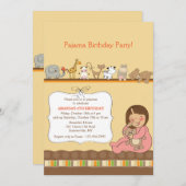 パジャマパーティの招待状 招待状 (正面/裏面)