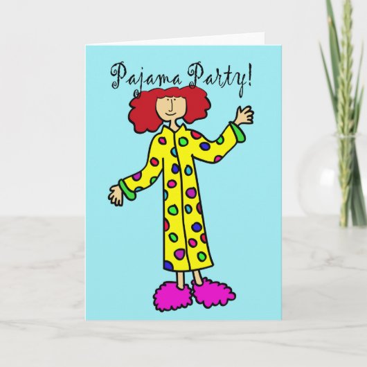 パジャマパーティの招待状 招待状 (正面)