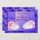 パジャマパーティの招待状 招待状 (正面/裏面)