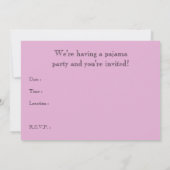 パジャマパーティの招待状: starshine 招待状 (裏面)