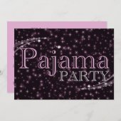 パジャマパーティの招待状: starshine 招待状 (正面/裏面)
