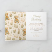 パジャマパーティーのお誕生日おめでとう カード (内部)