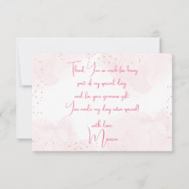 パジャマパーティーの子供の誕生日会 サンキューカード