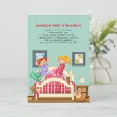 パジャマパーティーの招待状 招待状 (スタンド正面)