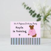パジャマパーティーの誕生日招待状 招待状 (スタンド正面)