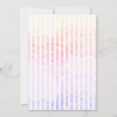 パジャマパーティーカラフルパステルエレガントストライプ 招待状 (裏面)