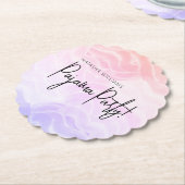 パジャマパーティーカラフルパステルエレガント ペーパーコースター (アングル)