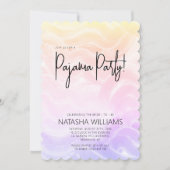 パジャマパーティーカラフルパステルシック招待状 招待状 (正面)