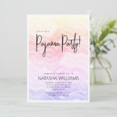 パジャマパーティーカラフルパステルシック 招待状 (スタンド正面)