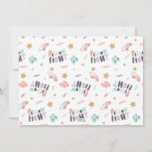 パジャマパーティーガールズエイジフォトバースデーパーティー 招待状 (裏面)