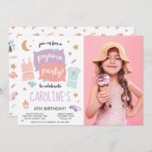 パジャマパーティーガールズエイジフォトバースデーパーティー