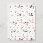 パジャマパーティーガールズ誕生日パーティー、任意の年齢 招待状 (裏面)