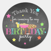 パジャマパーティーサンキューステッカー ラウンドシール (正面)