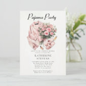 パジャマパーティースランバーバラシャンパンブライダルシャワー 招待状 (スタンド正面)