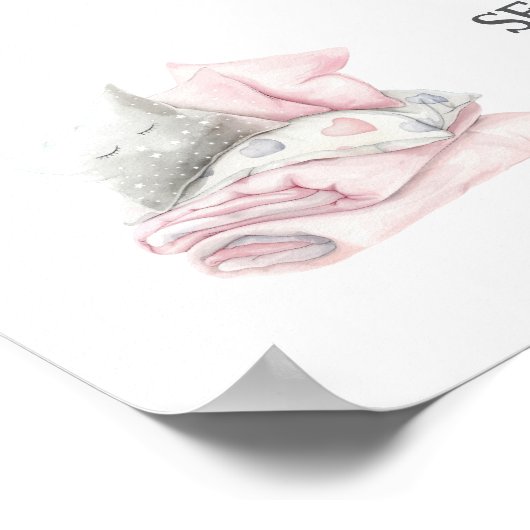 パジャマパーティースリープバーパーティーポスター歓迎サイン ポスター (角)