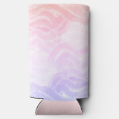 パジャマパーティーパステルピンクパープルモダン スリム缶クーラー (裏面)