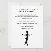 パジャマパーティーユニークガール誕生日 招待状 (裏面)