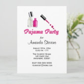 パジャマパーティーユニークガール誕生日 招待状 (スタンド正面)