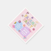 パジャマパーティー名門私立校風のバーシティパッチ誕生日パーティー スタンダードカクテルナプキン (角)