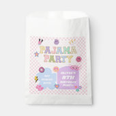 パジャマパーティー名門私立校風のバーシティパッチ誕生日パーティー フェイバーバッグ (正面)