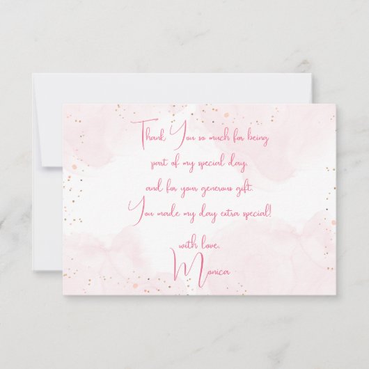 パジャマパーティー子供の誕生日会 サンキューカード (正面)