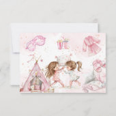 パジャマパーティー子供の誕生日会 サンキューカード (裏面)