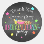 パジャマパーティー感謝ステッカー ラウンドシール (正面)