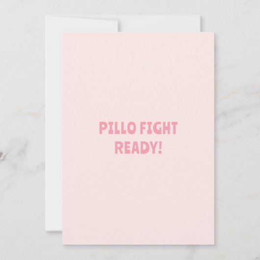 パジャマパーティー誕生日とバニースリッパ 招待状 (裏面)