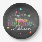 パジャマパーティー誕生日 ペーパープレート (正面)