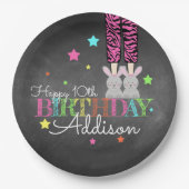 パジャマパーティー誕生日 ペーパープレート (正面)