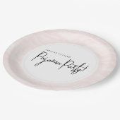 パジャマパーティー アブストラクト ソフトピンク パターン シック ペーパープレート (アングル)