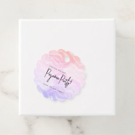 パジャマパーティー カラフル パステル エレガント フェイバータグ