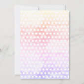 パジャマパーティー カラフル パステル エレガント 招待状 (裏面)