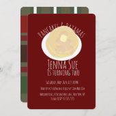 パジャマパーティー ガールズ プライド| ギンガム 招待状 (正面/裏面)