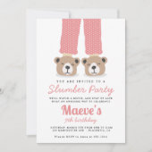 パジャマパーティー、スリープオーバー スラムパーティー 招待状 (正面)