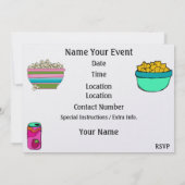 パジャマパーティー/スリープオーバー – SRF 招待状 (裏面)