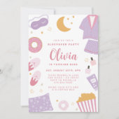 パジャマパーティー・スリープバースランバーパーティの招待状 招待状 (正面)