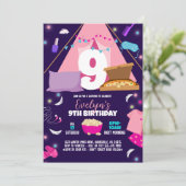 パジャマパーティー テンプレート, スリーパーガールズ ご招待 招待状 (スタンド正面)